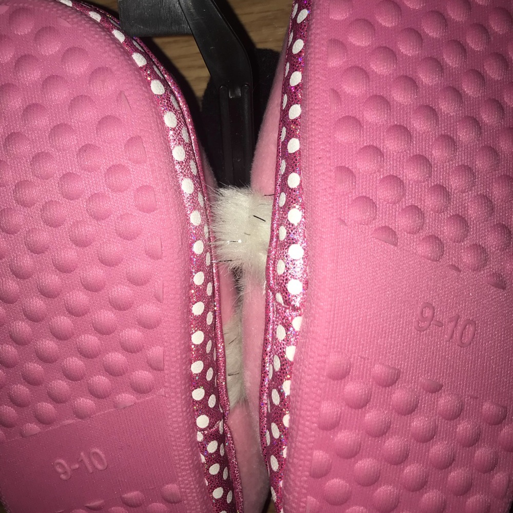 Minnie Mouse Toddler Slippers Sparkly Bow - Picture 7 of 8